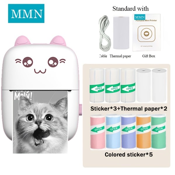 Mini Thermal Printer – Portable Wireless Pocket Bluetooth Printer for Notes, Labels, Photos & Receipts