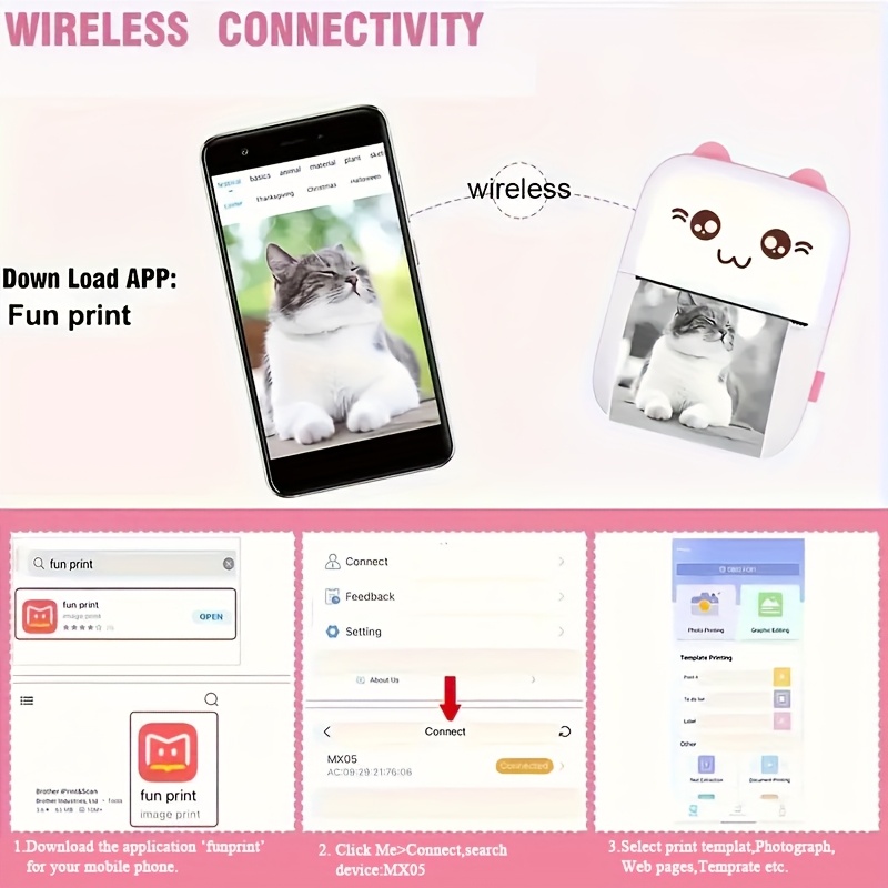 Mini Thermal Printer – Portable Wireless Pocket Bluetooth Printer for Notes, Labels, Photos & Receipts - Image 5