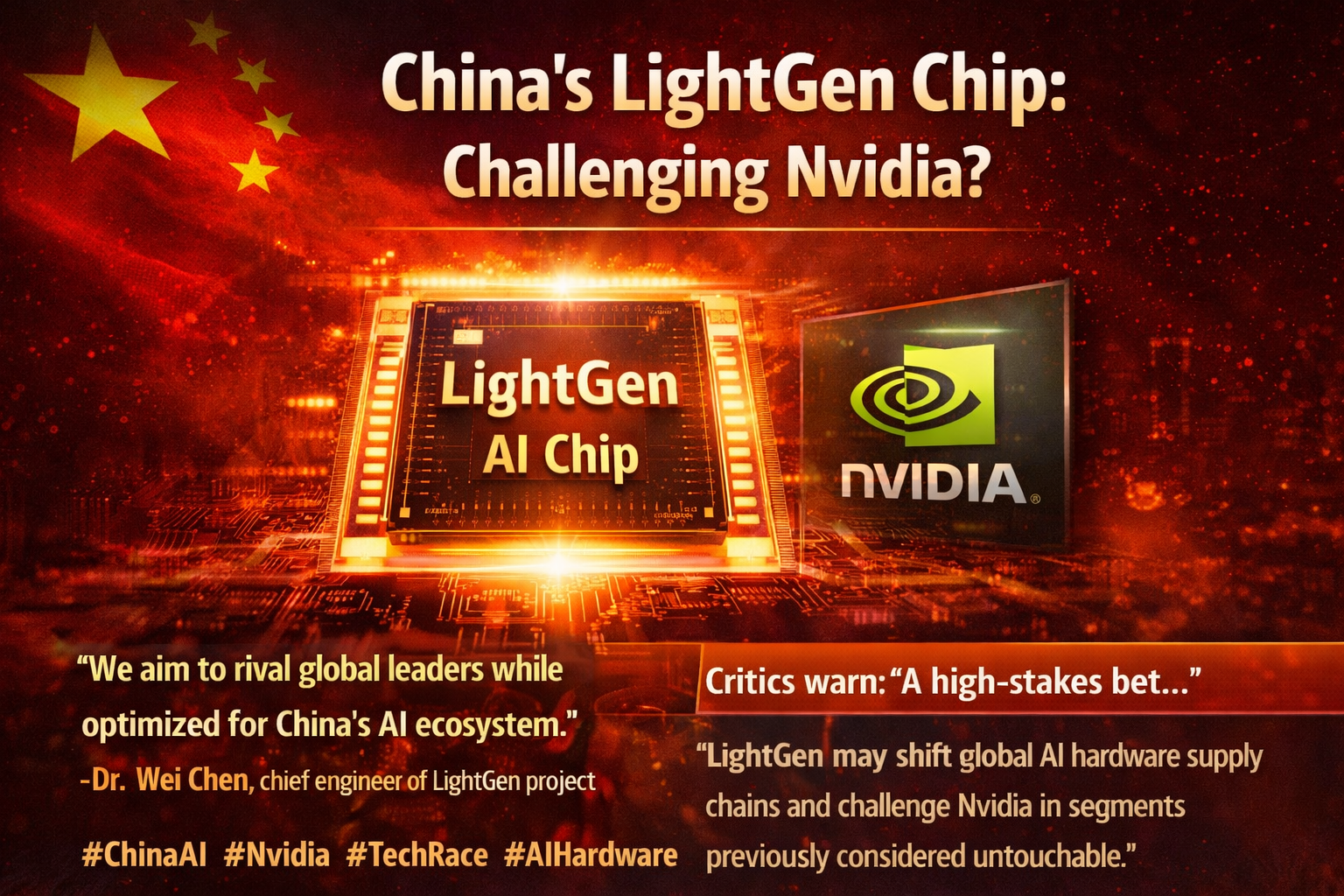 China’s LightGen Chip Could Challenge Nvidia’s Dominance